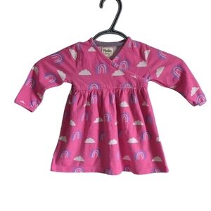 HATLEY Pink Cotton Rainbow Dress Girls 9-12 Months